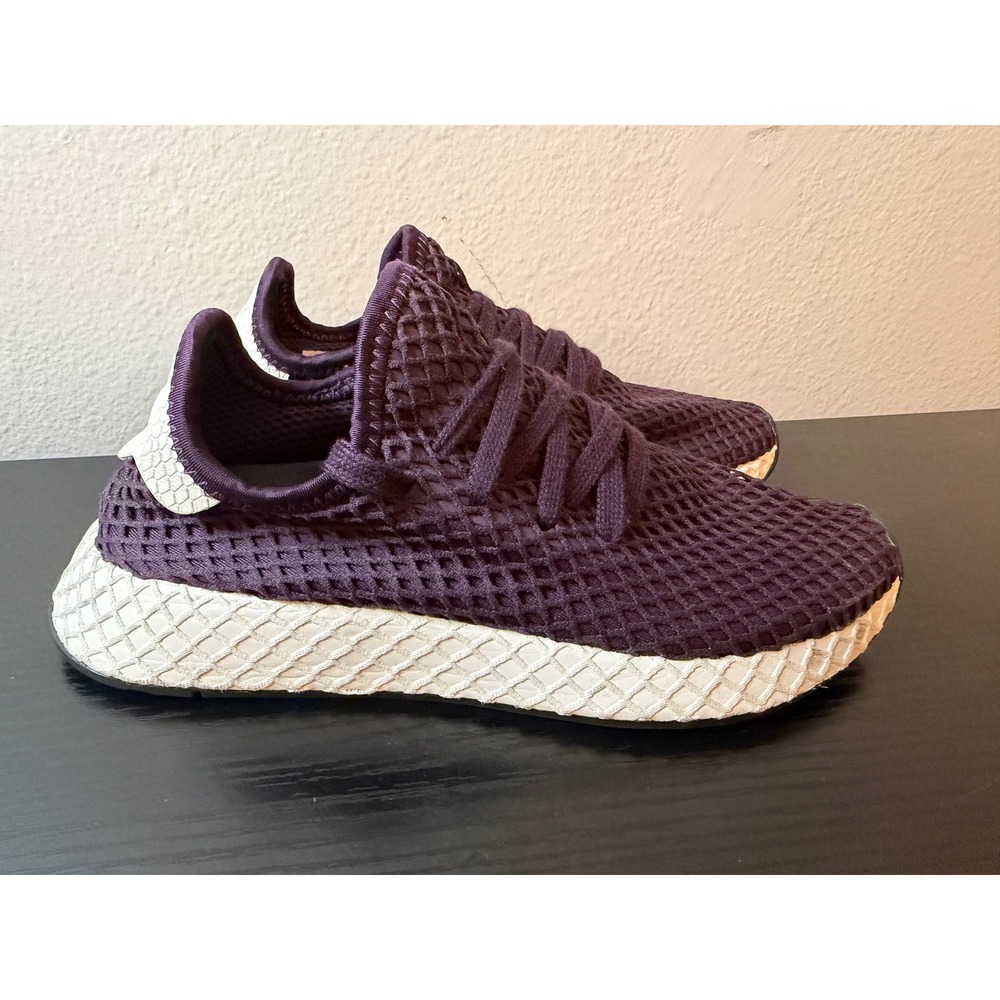 Adidas Deerupt Runner Noble Maroon Ecru Tint Sneakers Womens Size 6